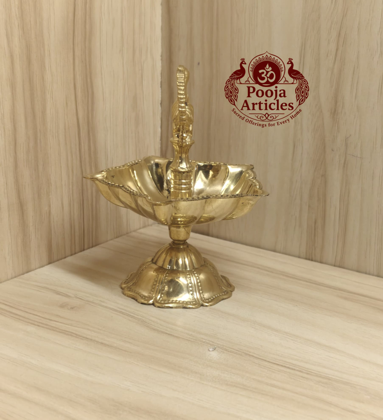 Brass Peacock Diya Size 3 – 4.9 Inch
