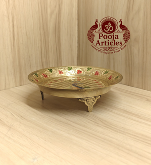 Brass Peacock Pin Tray 6.2 Inch