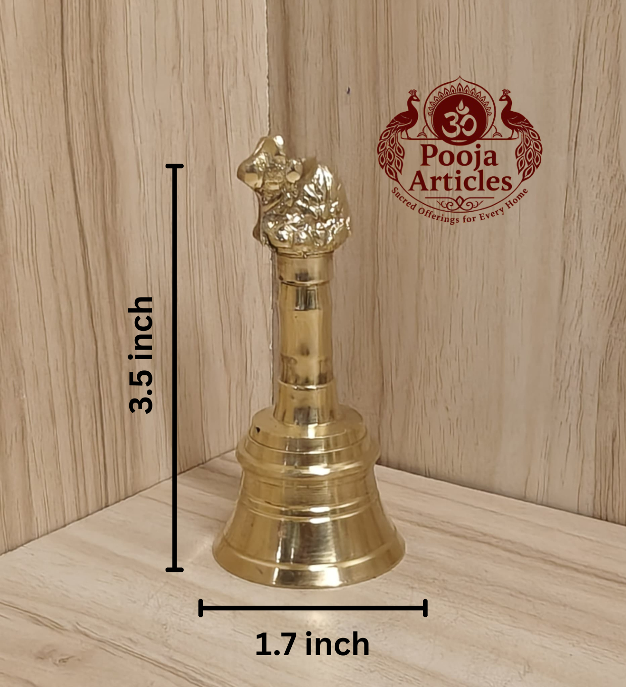 Brass Pooja Bell 3.5 Inch – 120g