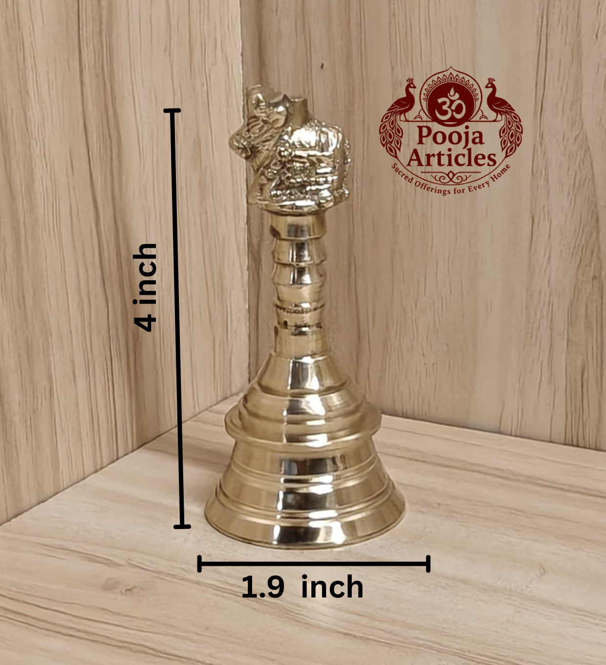 Brass Pooja Bell 4 Inch – 160g