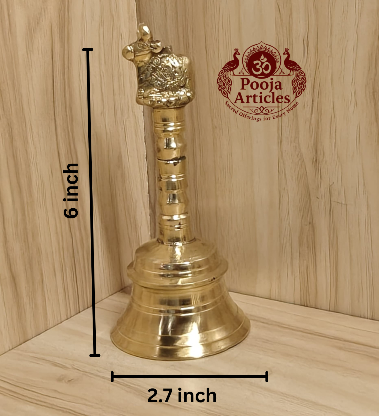 Brass Pooja Bell 6 Inch – 420g