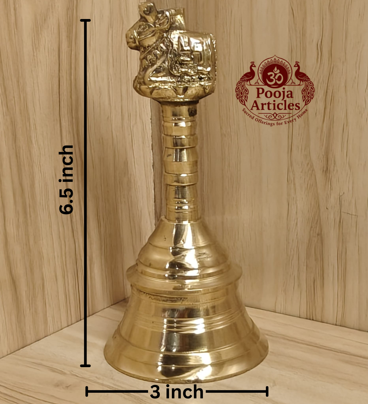 Brass Pooja Bell 6.5 Inch – 620g