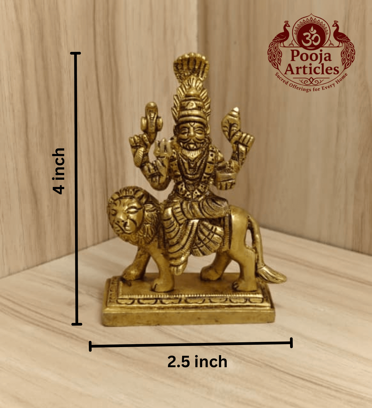 Brass Pratyangira Devi Statue 4 Inch