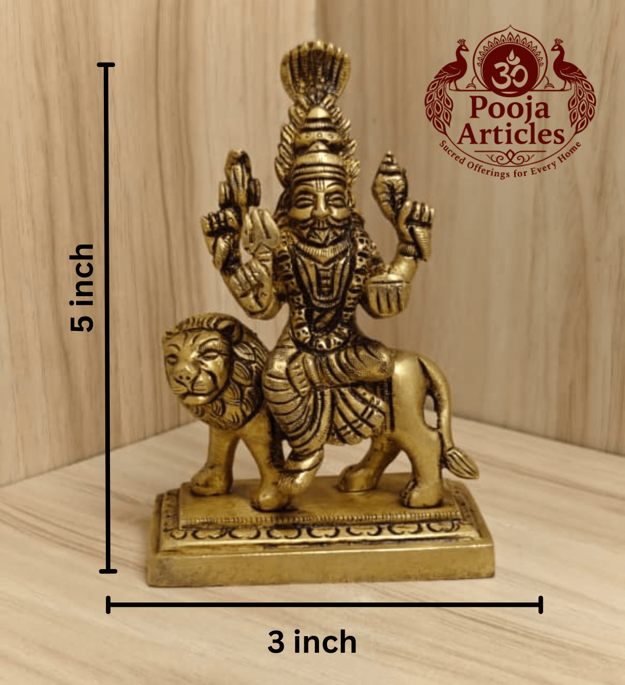 Brass Pratyangira Devi Statue 5 Inch