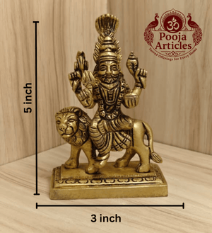 Brass Pratyangira Devi Statue 5 Inch Pooja Articles