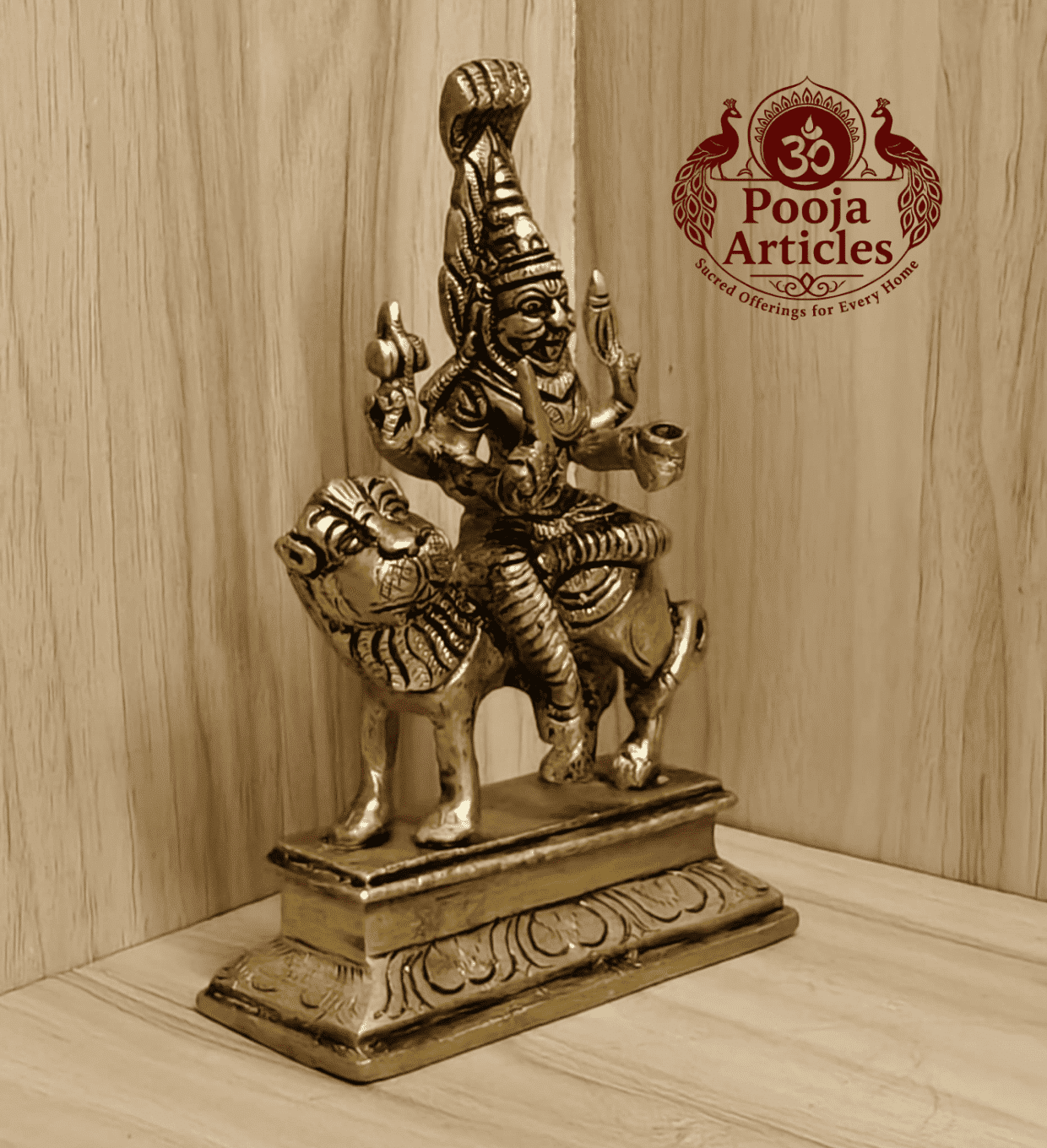 Brass Pratyangira Devi Statue 6.2 Inch