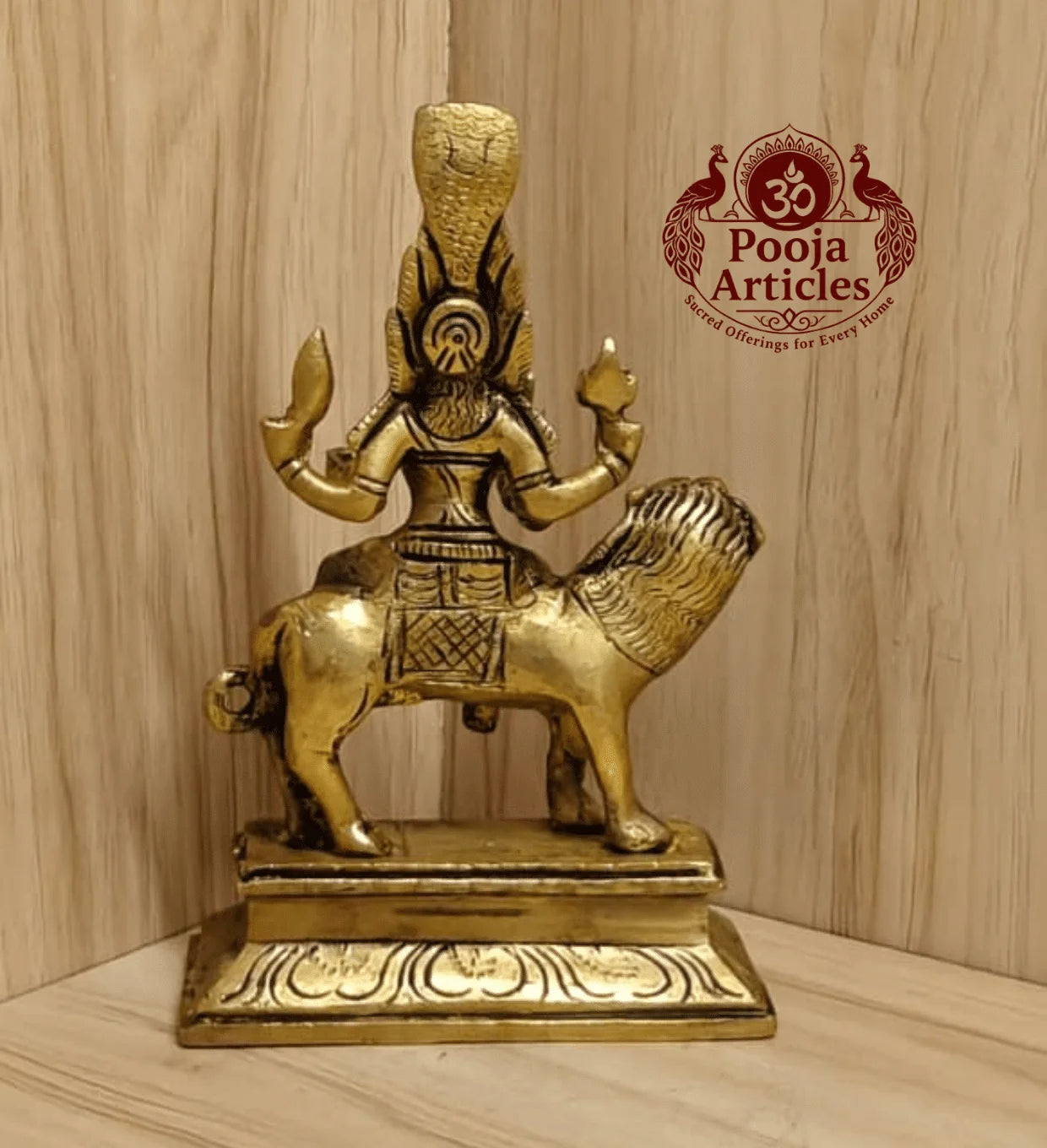 Brass Pratyangira Devi Statue 6.2 Inch