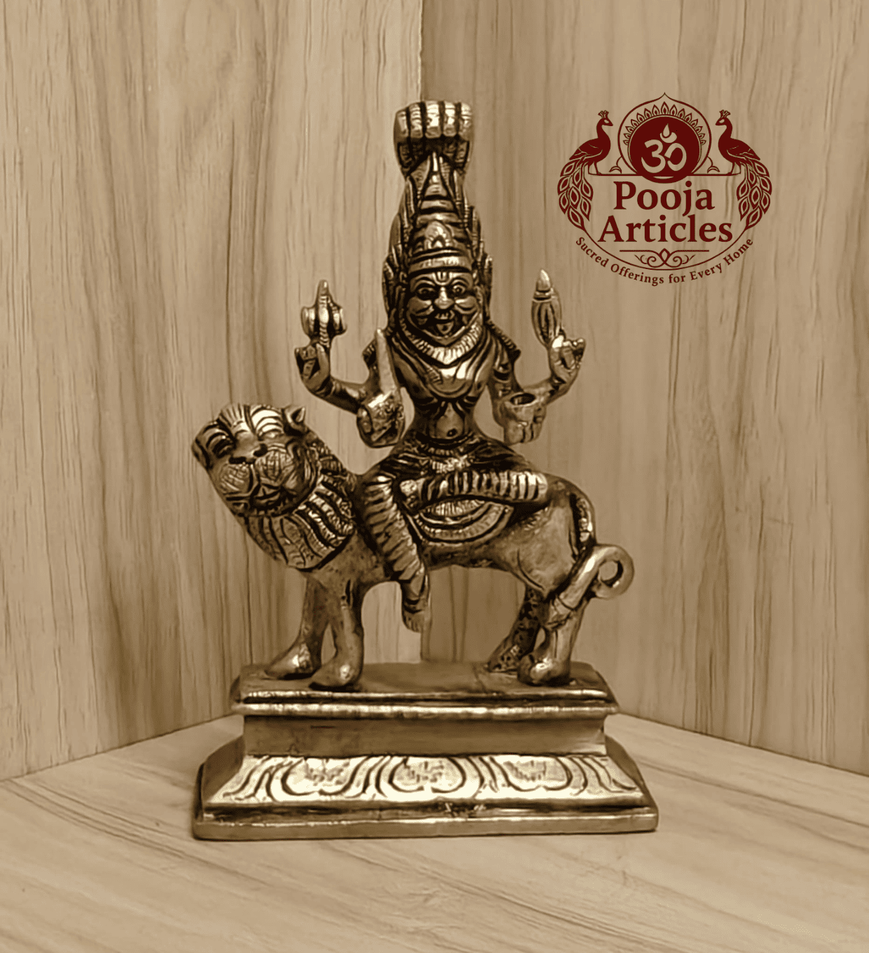 Brass Pratyangira Devi Statue 6.2 Inch