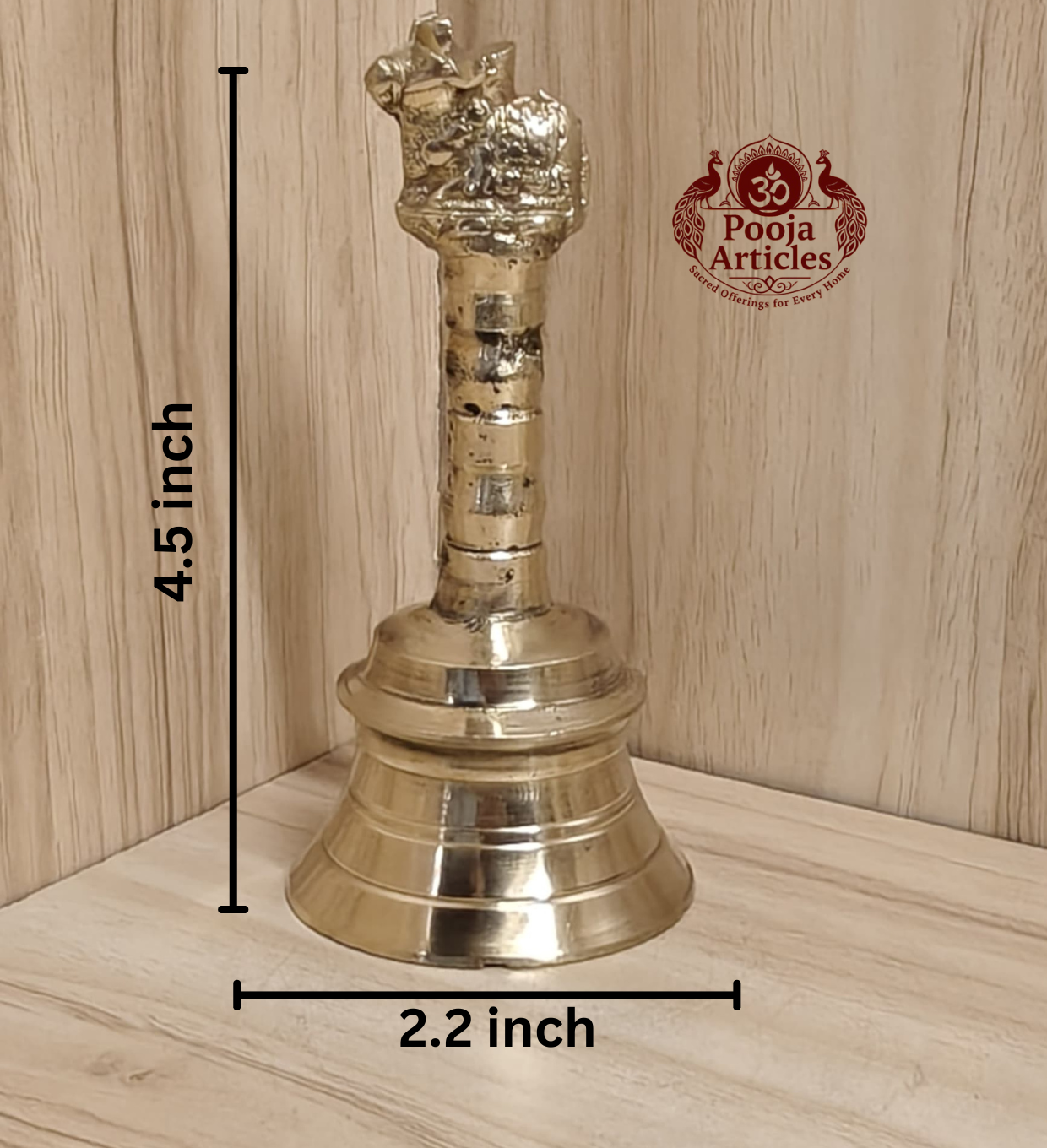 Brass Pooja Bell 4.5 Inch – 230g