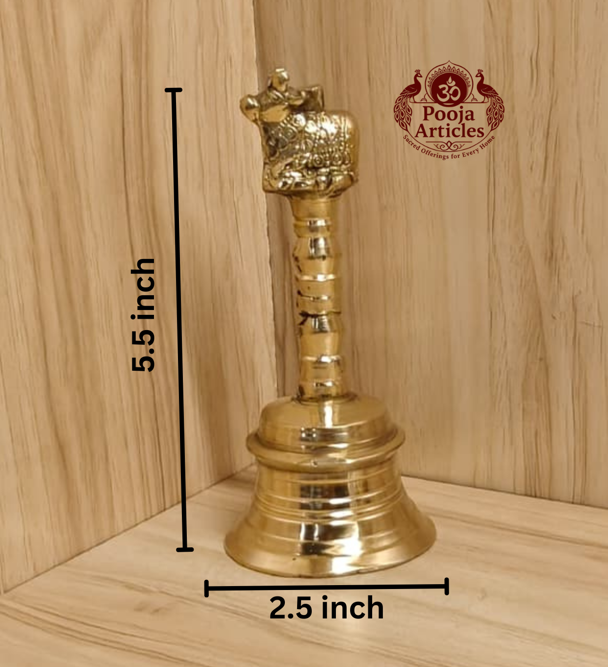 Brass Pooja Bell 5.5 Inch – 350g