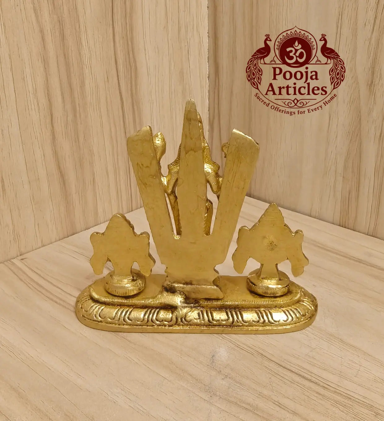 Brass Shankh Chakranamah Balaji Statue 3.5 Inch Pooja Articles