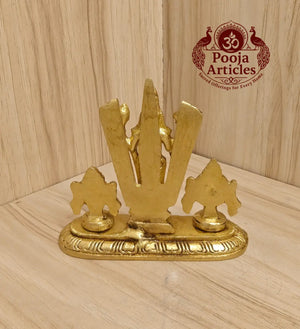 Brass Shankh Chakranamah Balaji Statue 3.5 Inch Pooja Articles