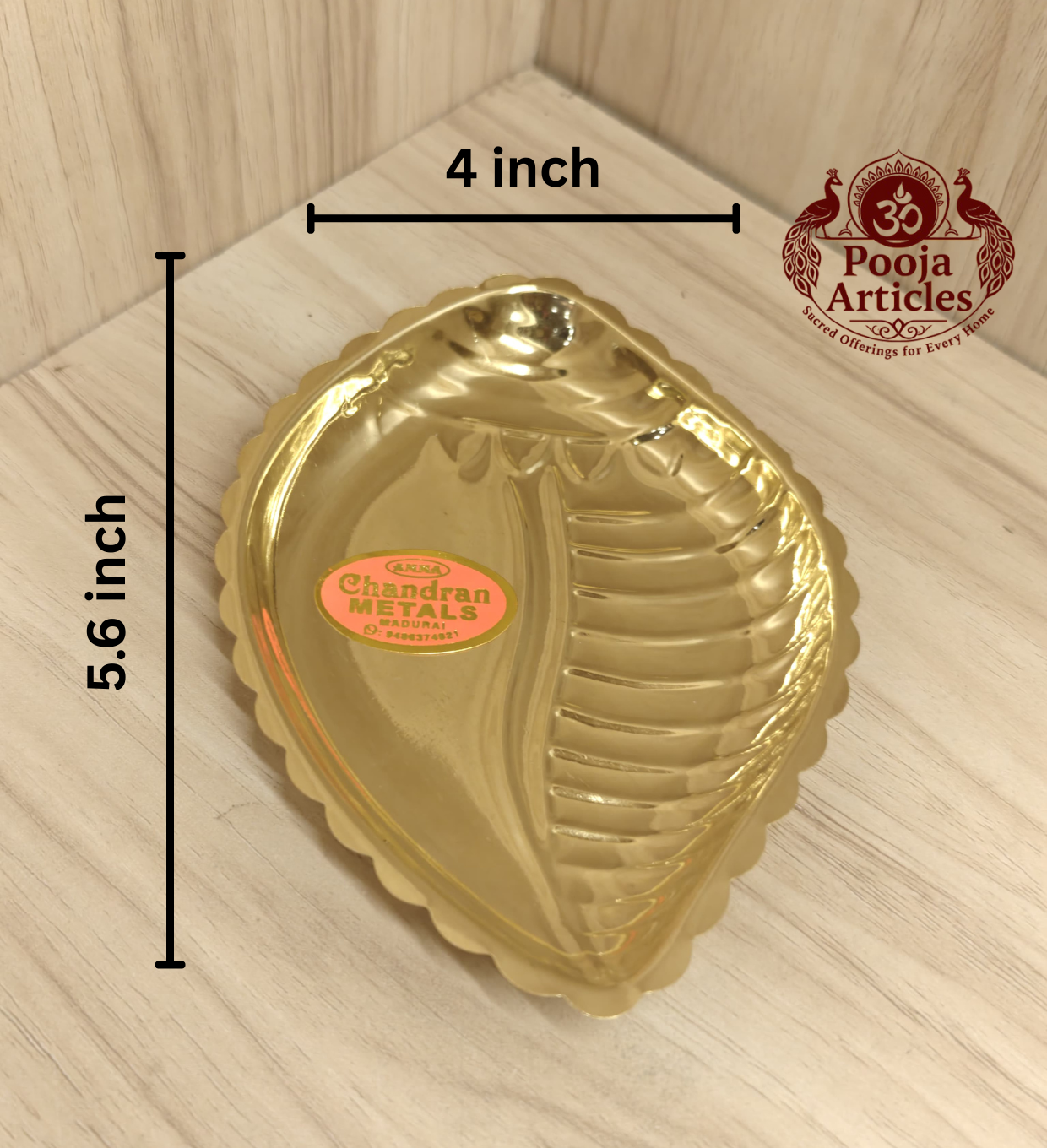 Brass Shanku Plate 5.6 Inch