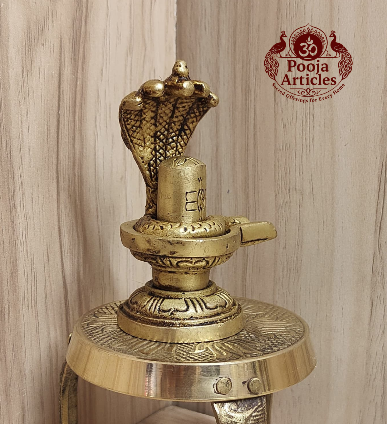 Brass Shiva Lingam Statue 3.4 Inch