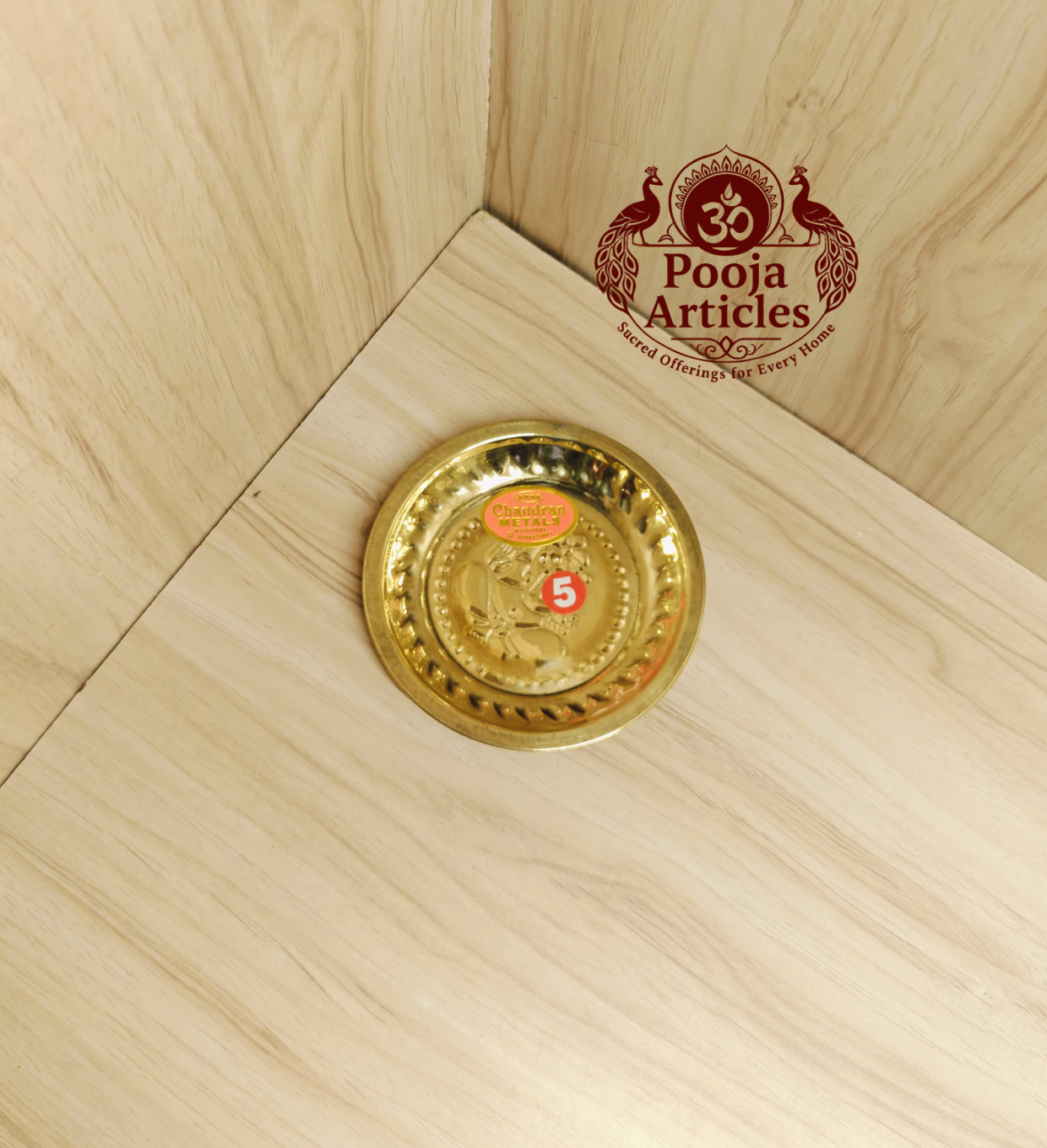 Brass Small Pooja Plate 4.3 Inch