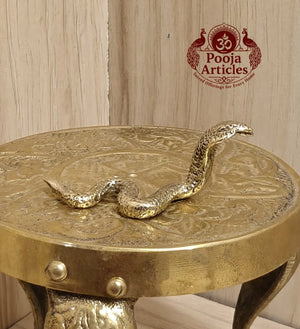 Miniature Brass Snake Cobra Figurine 0.6 Inch