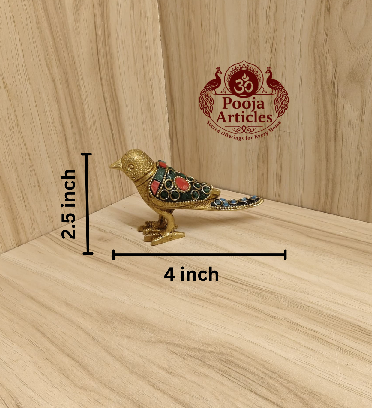 Brass Sparrow Idol 2.5 Inch