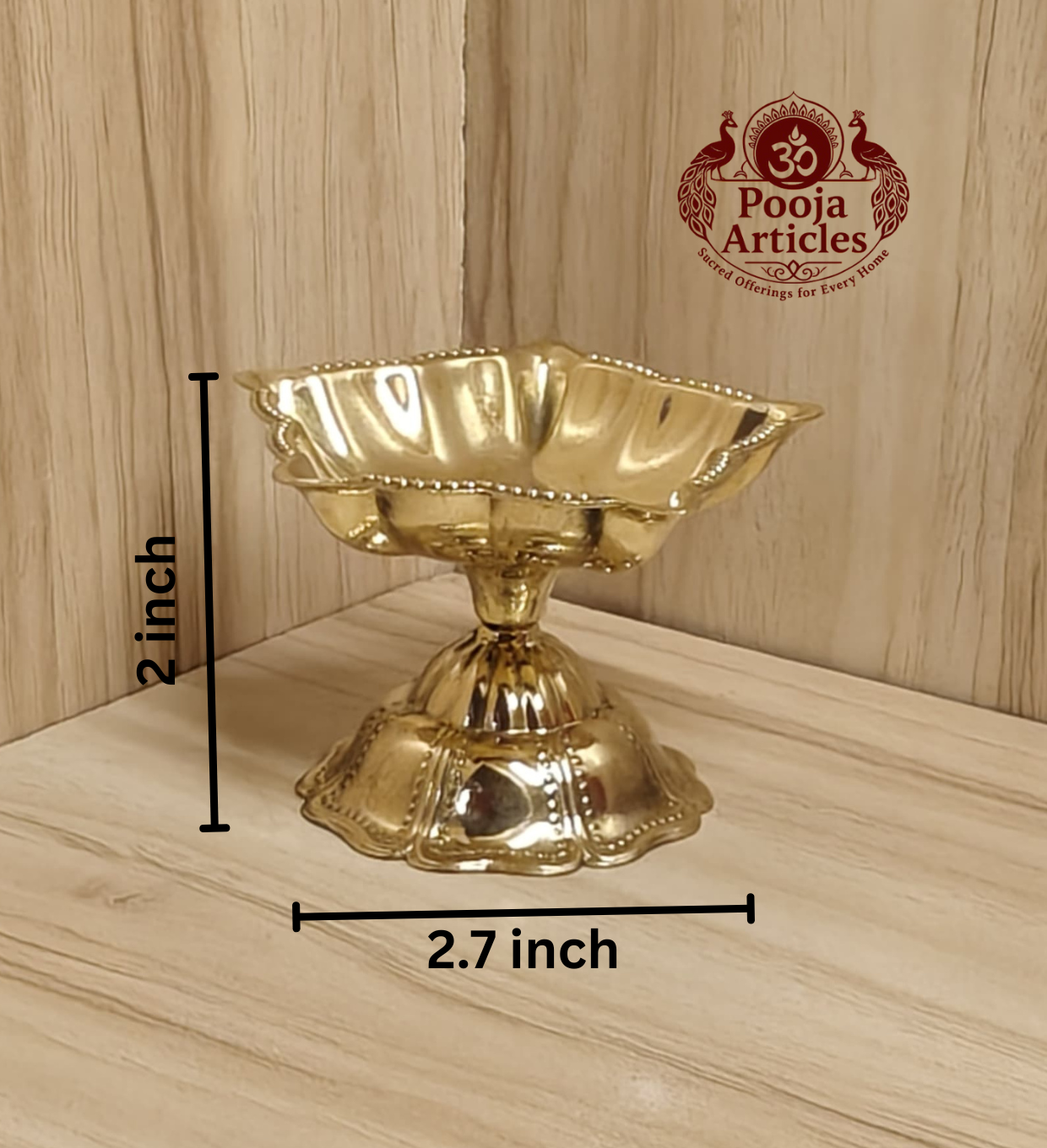Brass Star Diya Size 2 – 2.7 Inch