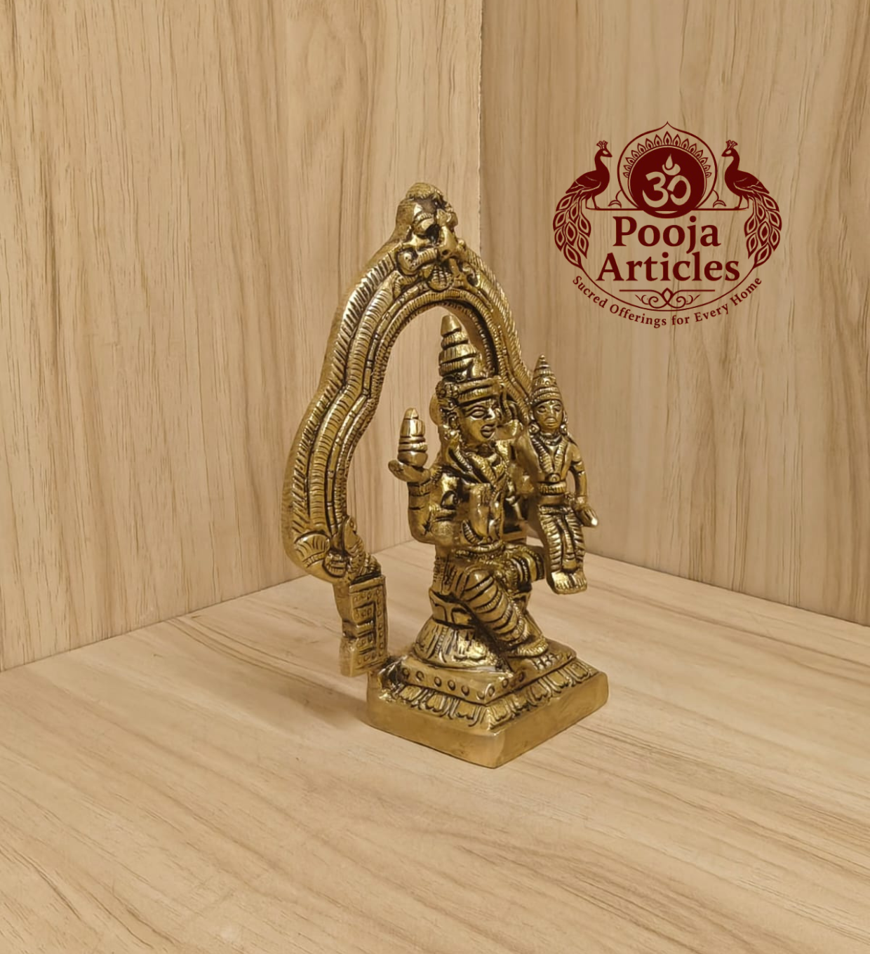 Brass Swarna Akarshana Bhairava Idol 5.2 Inch