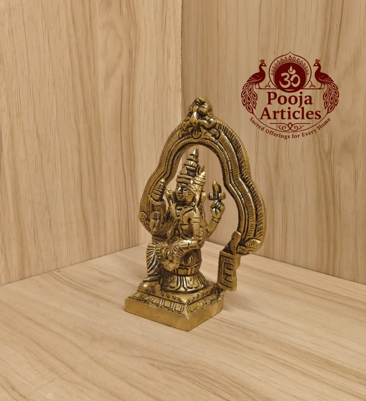Brass Swarna Akarshana Bhairava Idol 5.2 Inch
