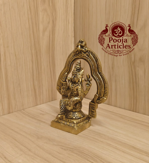 Brass Swarna Akarshana Bhairava Idol 5.2 Inch