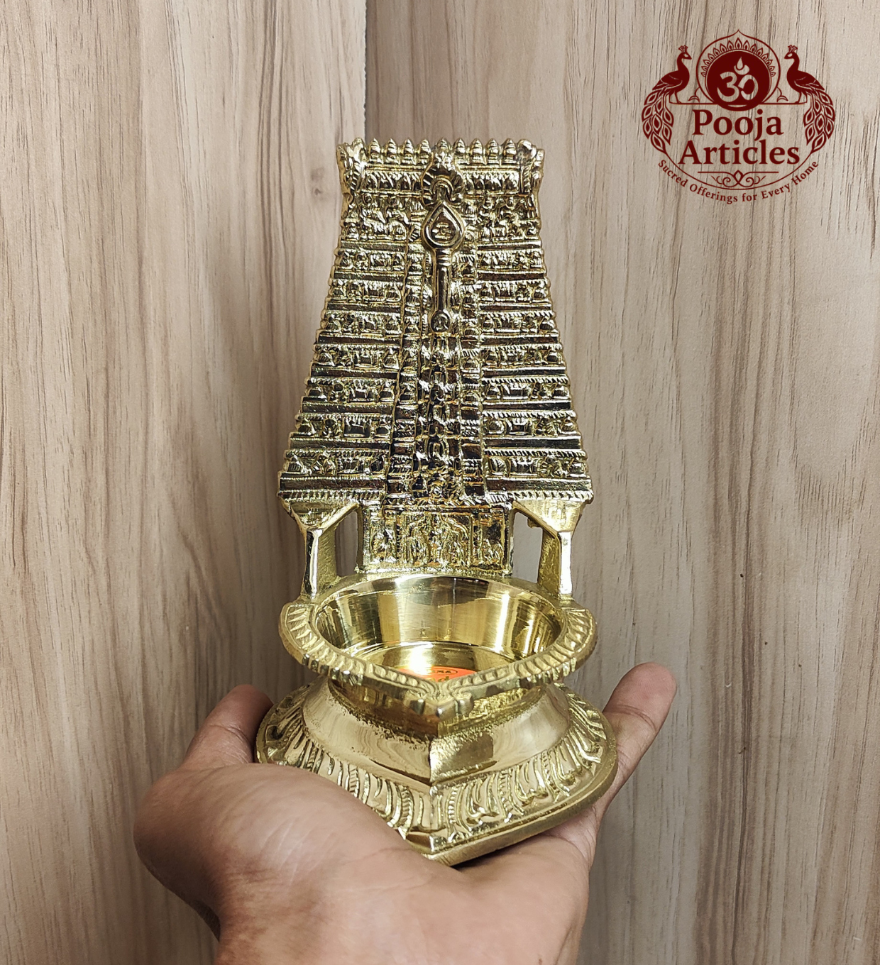 Brass Thiruchendur Gopuram Vilakku 5.5 Inch