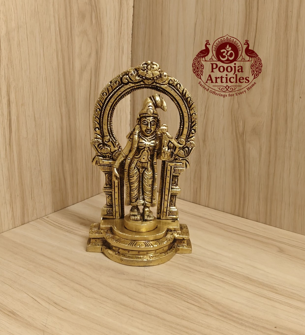 Brass Thiruvachi Andal Statue 6.5 Inch