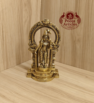 Brass Thiruvachi Andal Statue 6.5 Inch