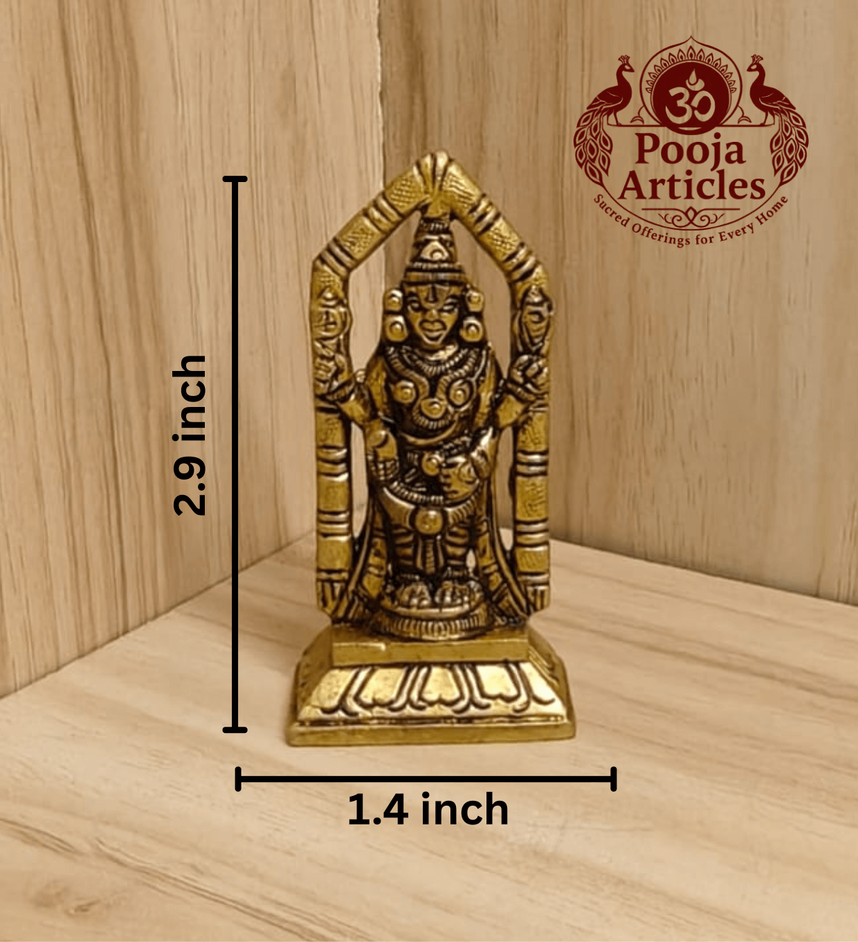 Brass Venkateswara Statue 2.9 Inch