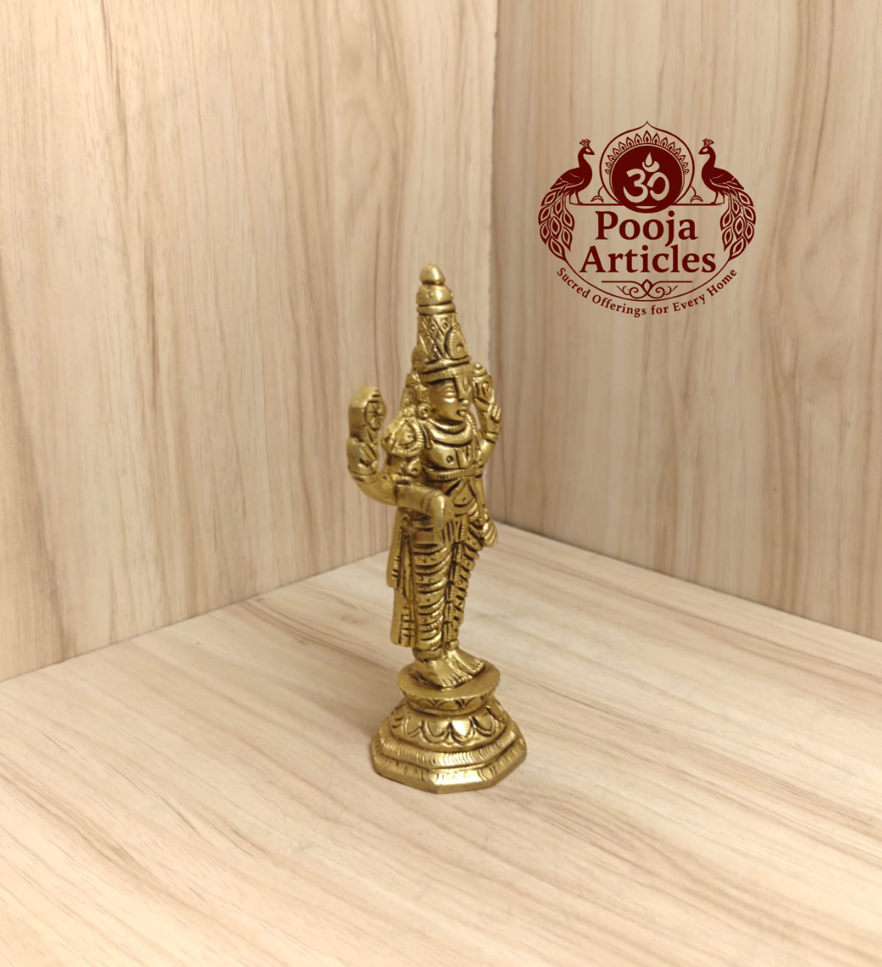 Brass Tirupati Balaji Idol 5.6 Inch