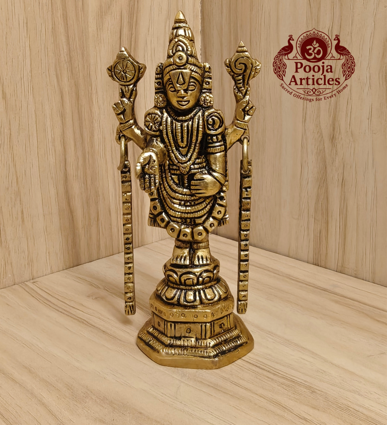 Brass Tirupati Balaji Idol 5.8 Inch