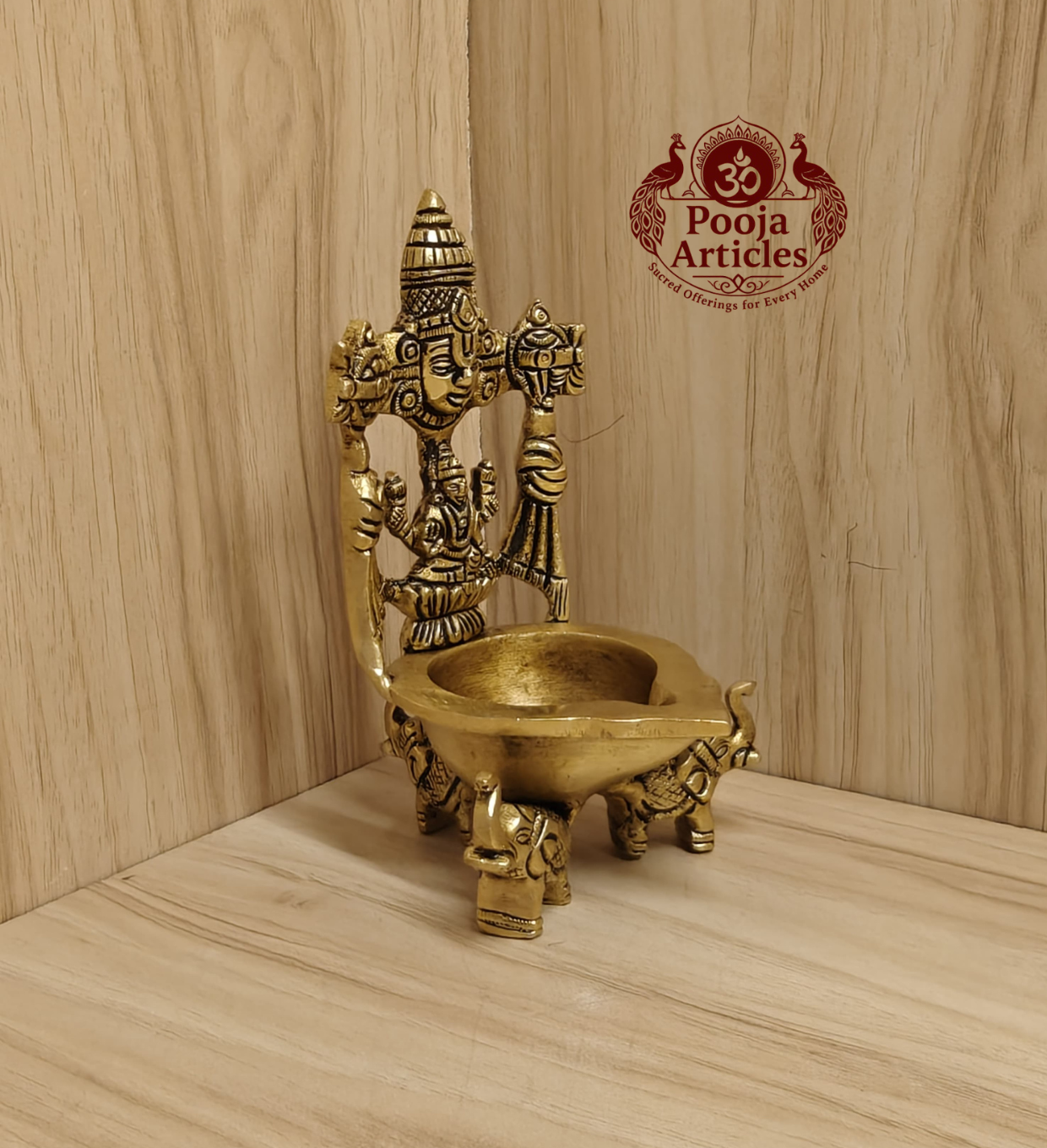Brass Tirupati Balaji Lakshmi Diya 6 Inch
