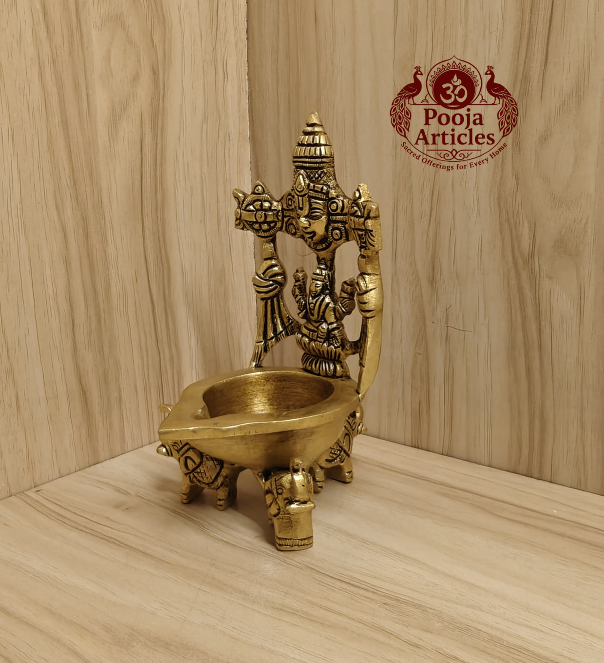 Brass Tirupati Balaji Lakshmi Diya 6 Inch