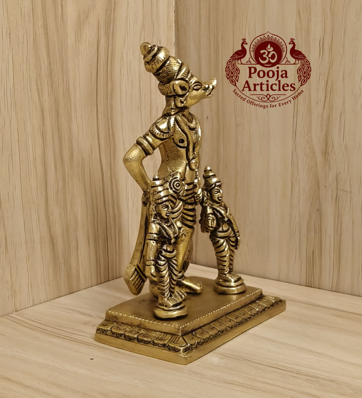 Brass Varaha Lakshmi Idol 5.4 Inch