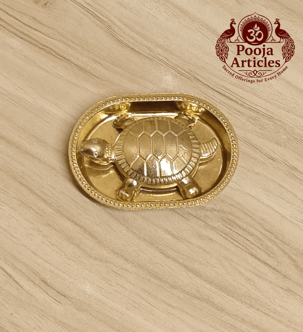 Brass Vastu Tortoise with Plate – Handcrafted Feng Shui Tortoise for Wealth, Stability & Vastu