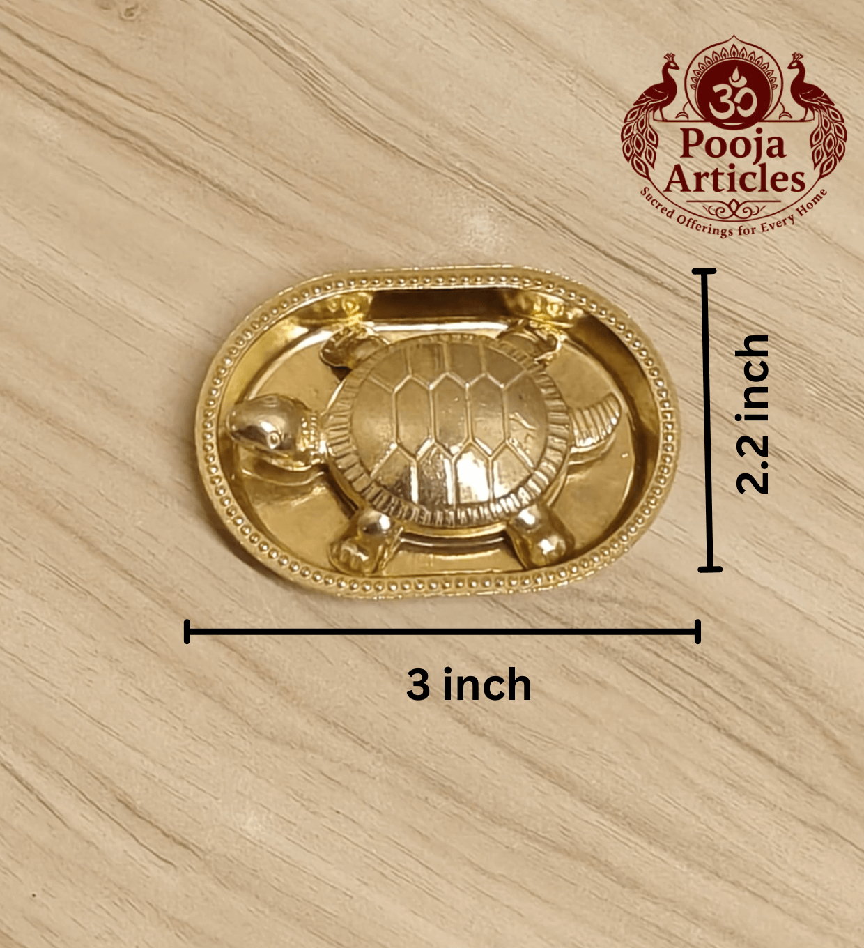 Brass Vastu Tortoise with Plate – Handcrafted Feng Shui Tortoise for Wealth, Stability & Vastu Pooja Articles