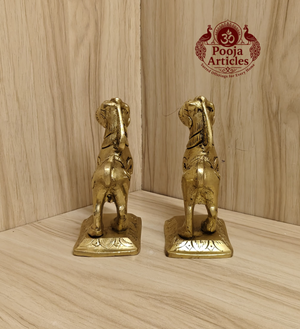 Brass Yali Set of 2 4.2 Inch