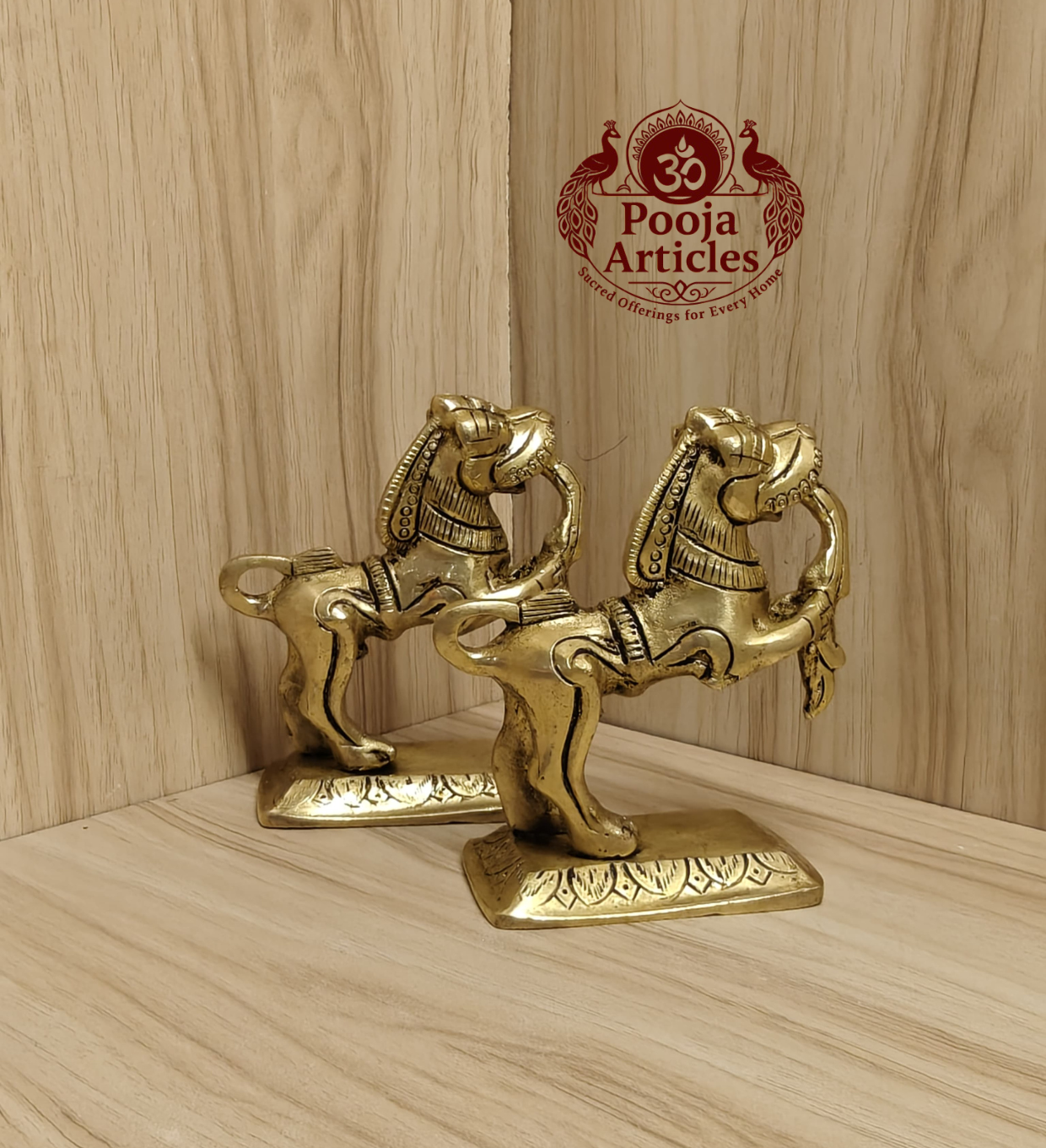 Brass Yali Set of 2 4.2 Inch