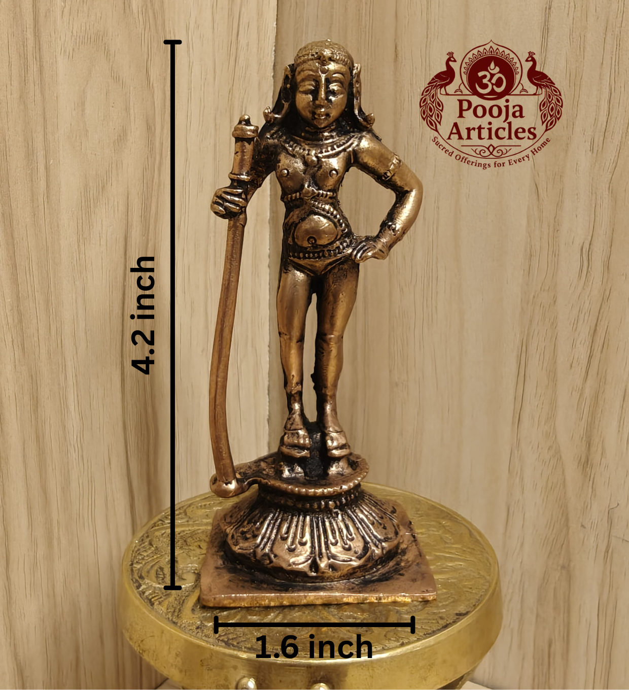Copper Dhandayuthapani Swamy Idol 4.2 Inch