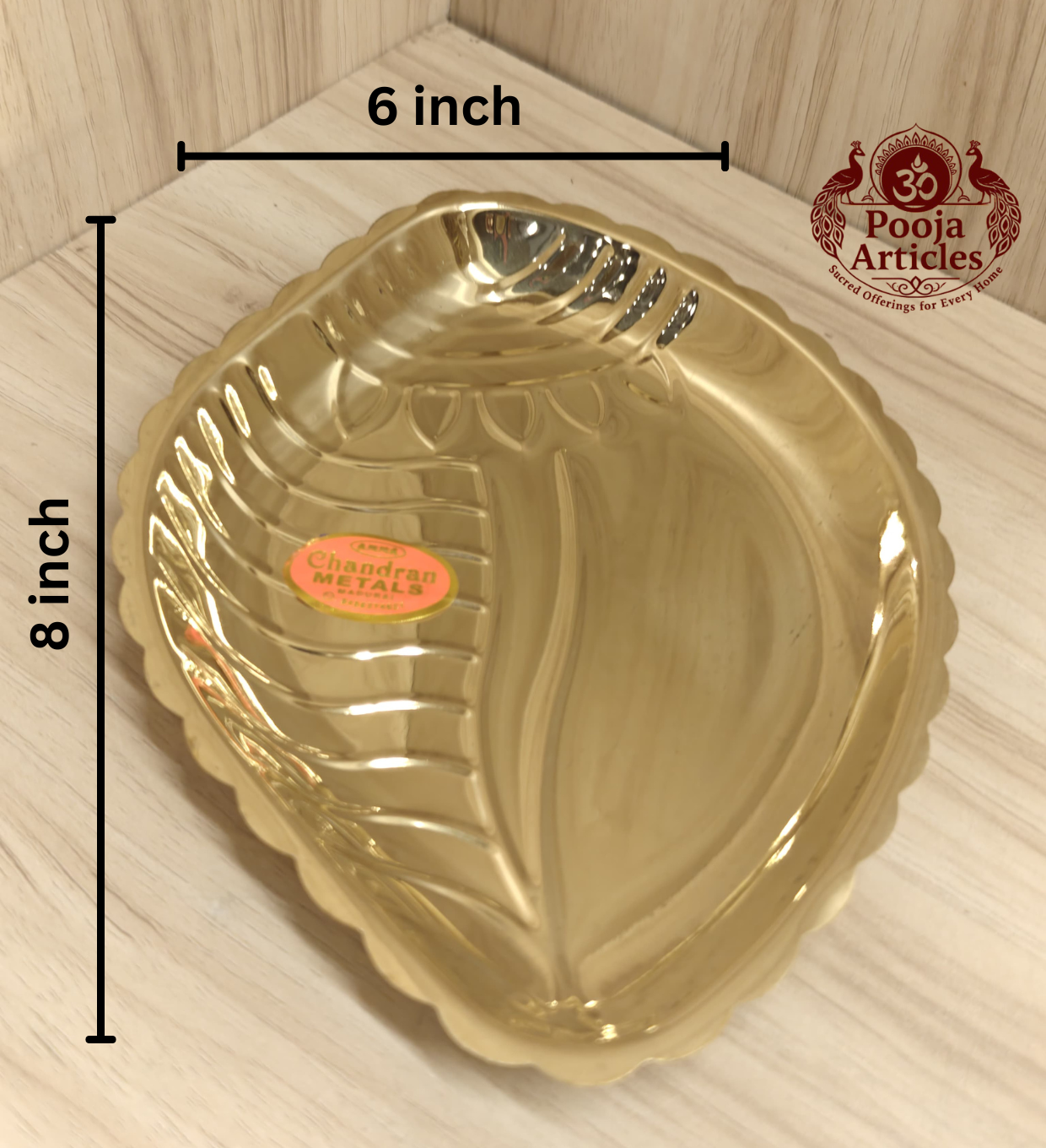Brass Shanku Plate 8 Inch