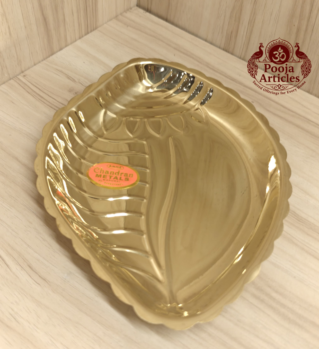 Brass Shanku Plate 8 Inch
