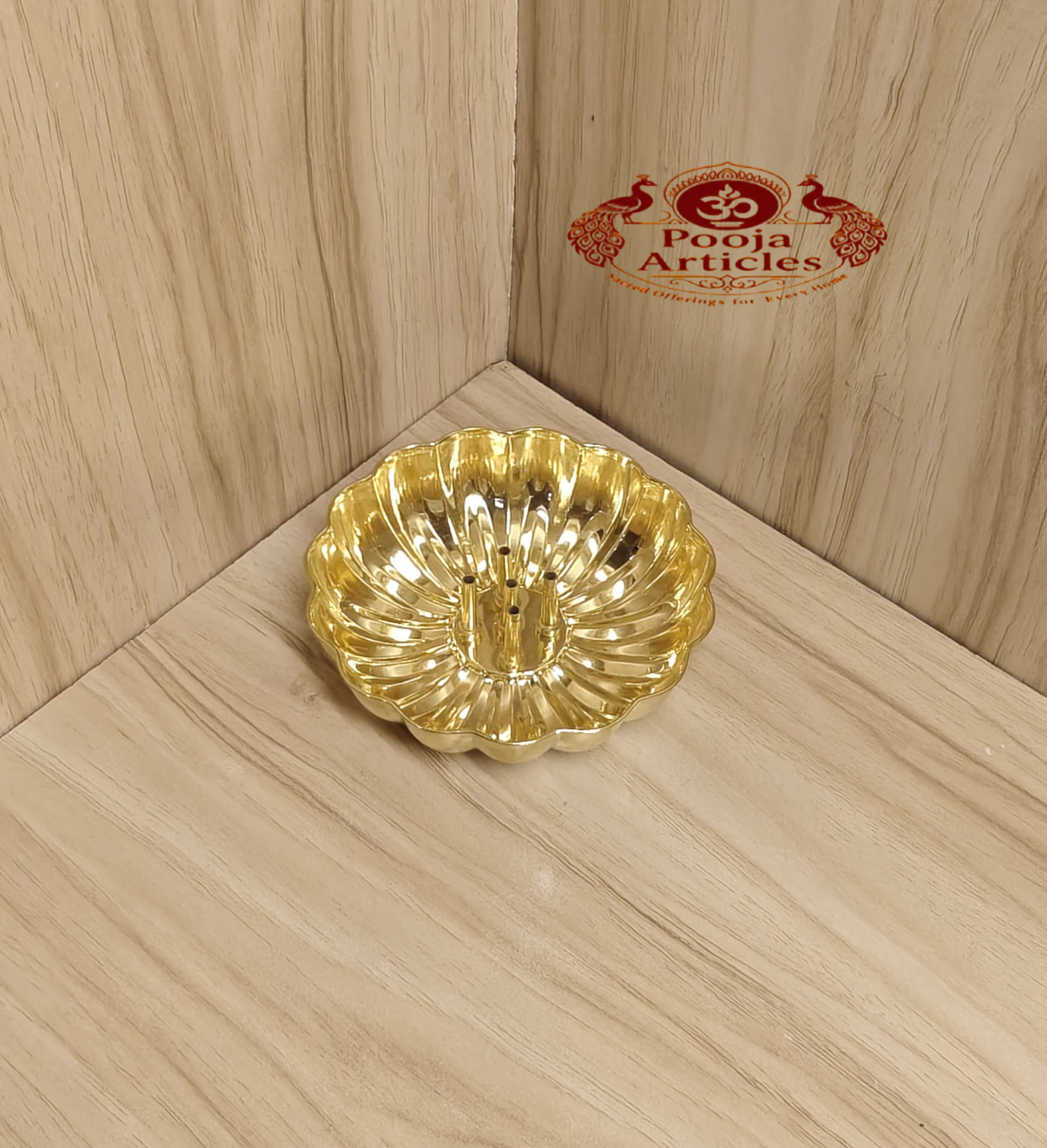 Brass Lotus Agarbatti Stand Size 1