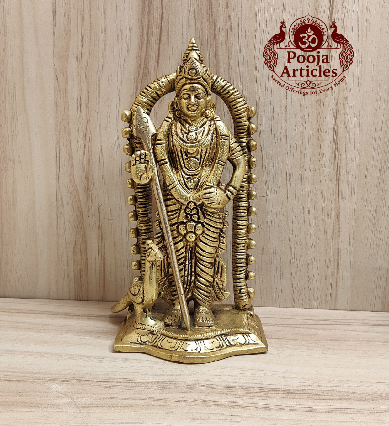 Brass Malaysia Murugan Idol 7 Inch