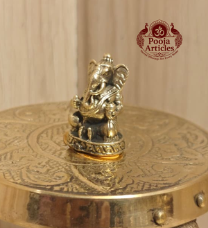 Miniature Brass Ganesha Idol 1.1 Inch