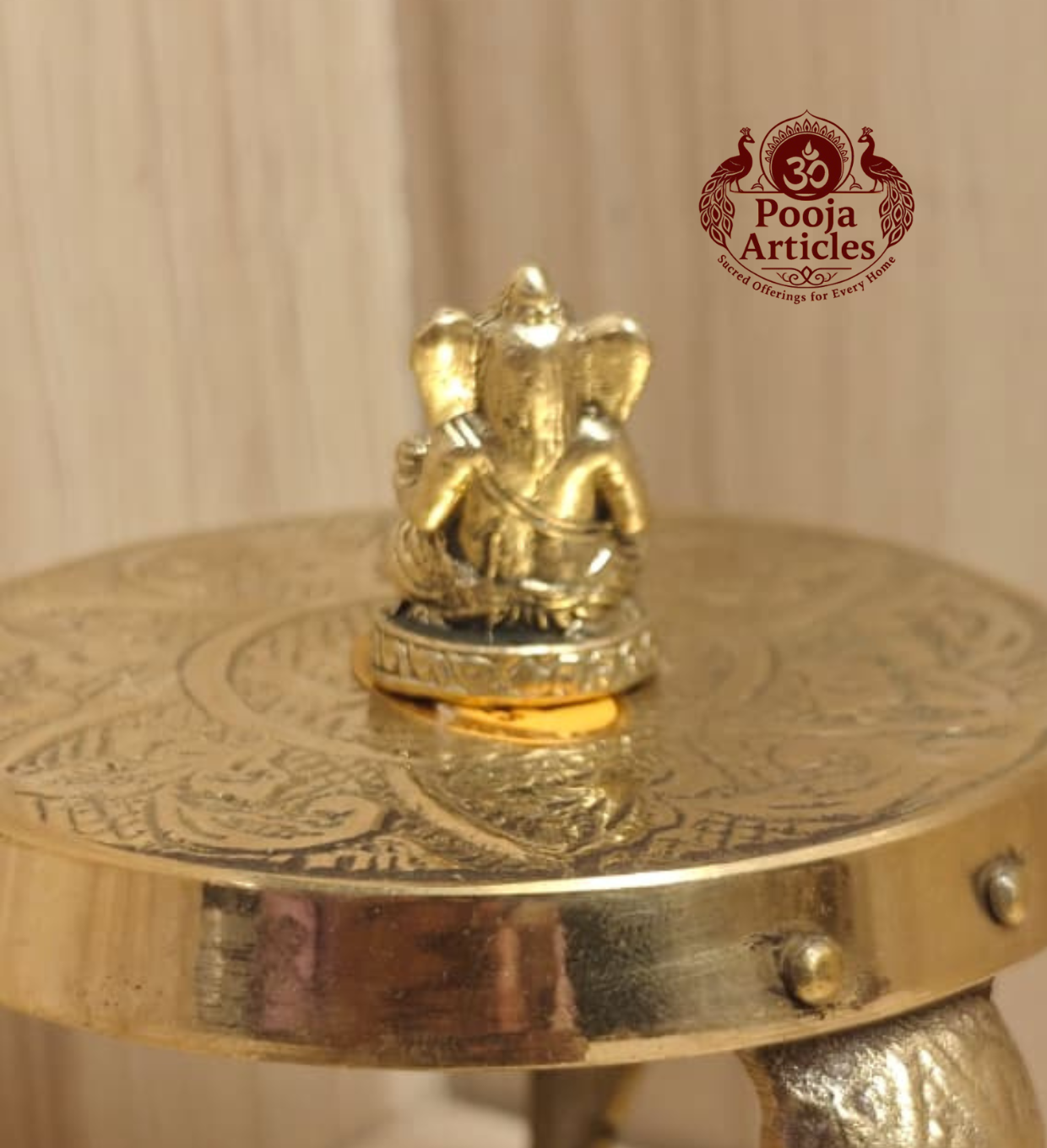 Miniature Brass Ganesha Idol 1.1 Inch