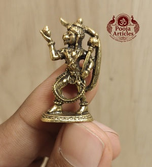 Miniature Brass Hanuman Statue 1.5 Inch