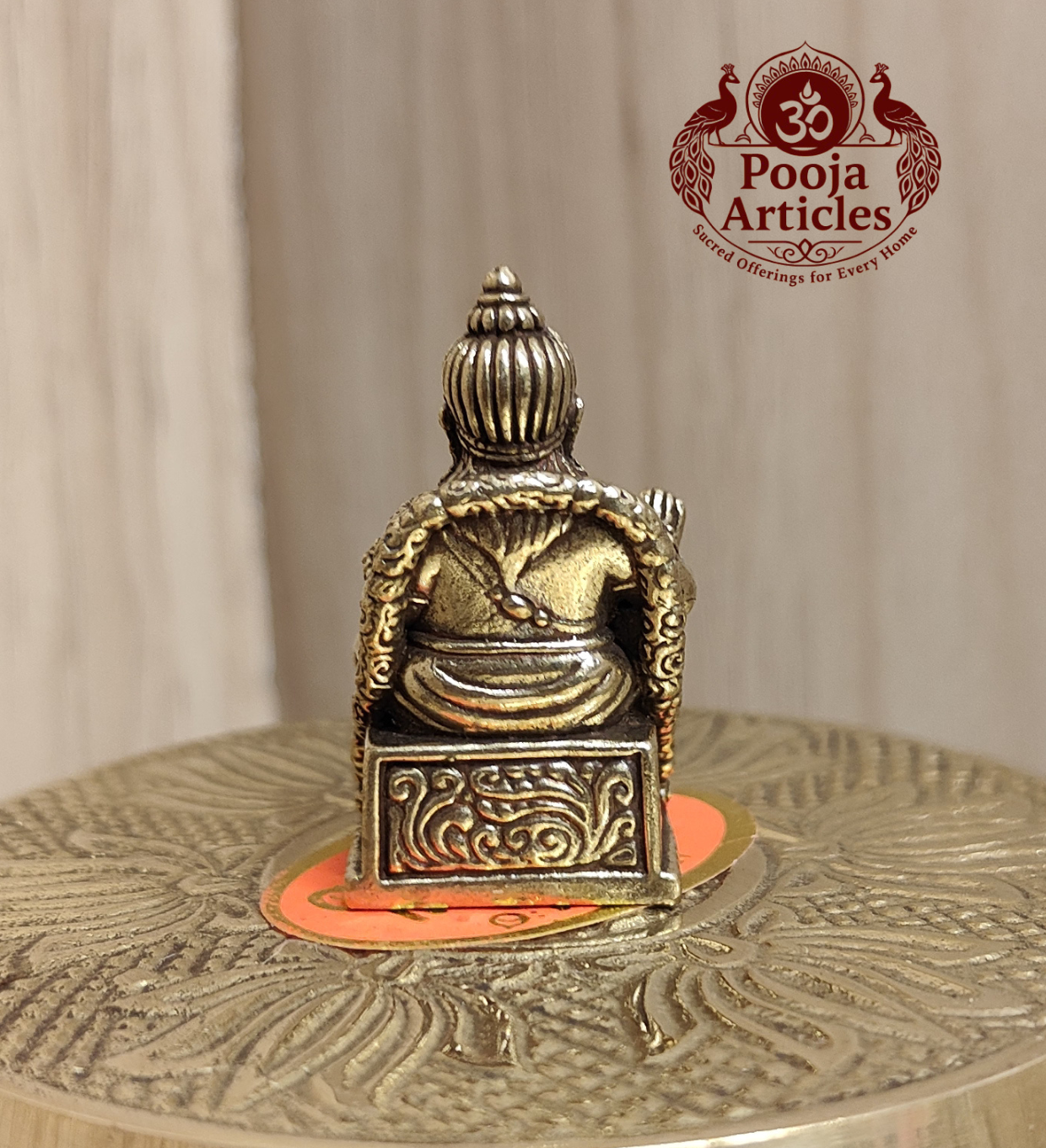 Miniature Brass Kubera Statue 1.4 Inch