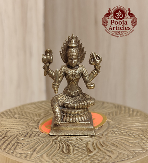 Miniature Brass Mariamman Statue 1.5 Inch