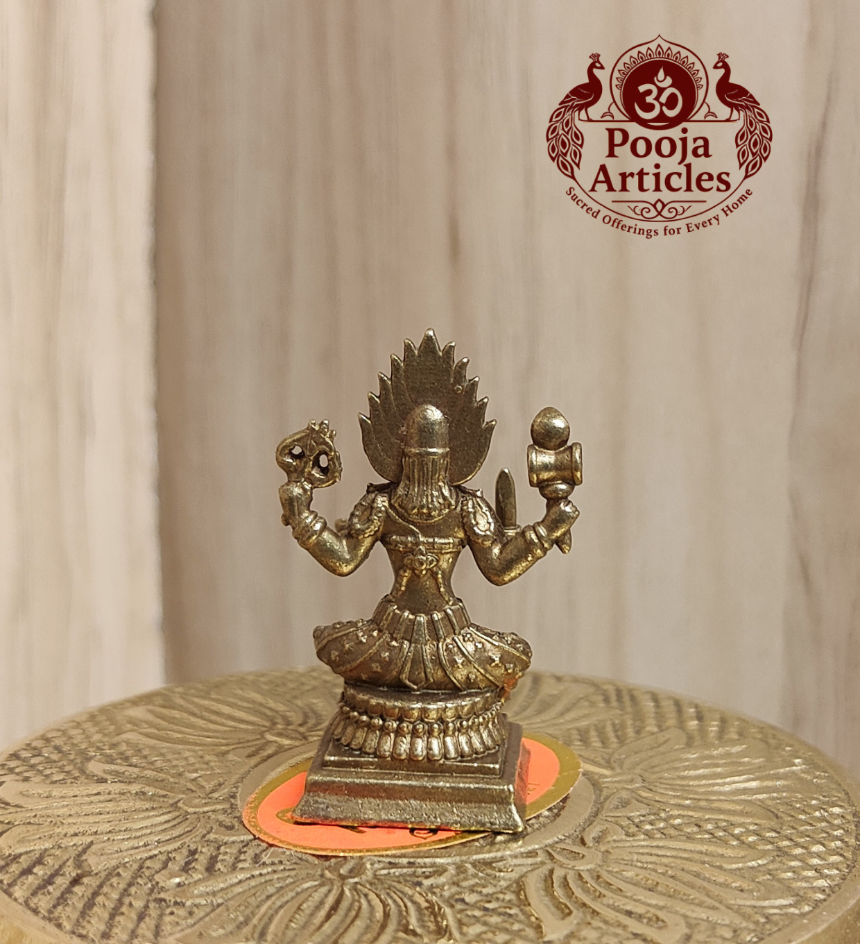 Miniature Brass Mariamman Statue 1.5 Inch Pooja Articles