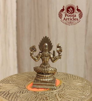 Miniature Brass Mariamman Statue 1.5 Inch Pooja Articles